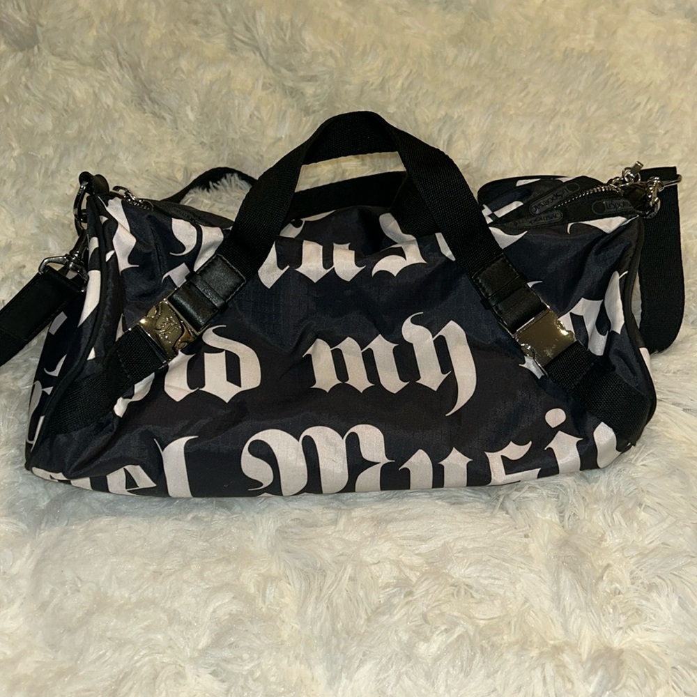 L.A.M.B. LeSportsac Ultra Barrel in large print
